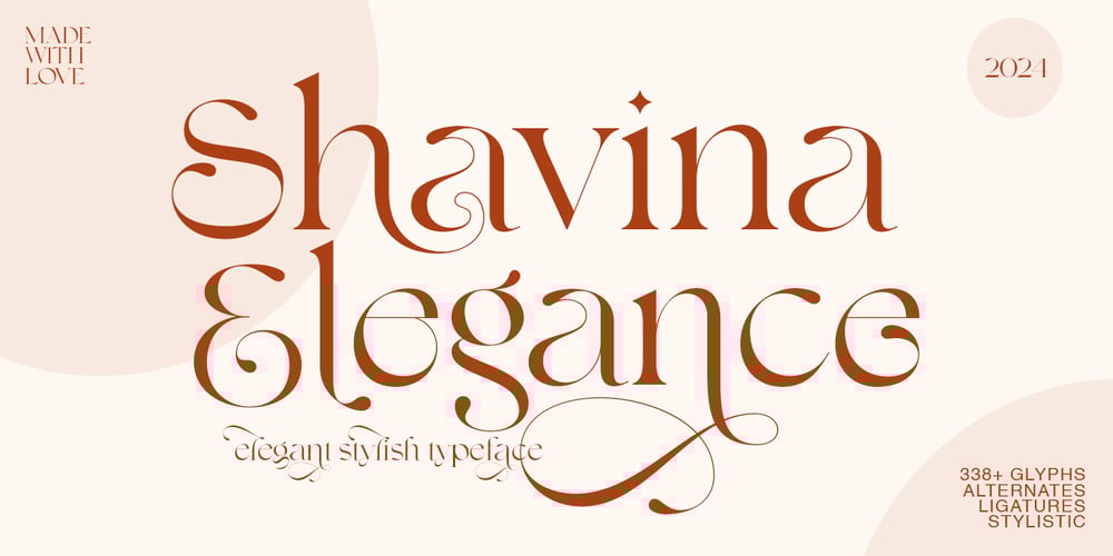 Shavina Elegance font