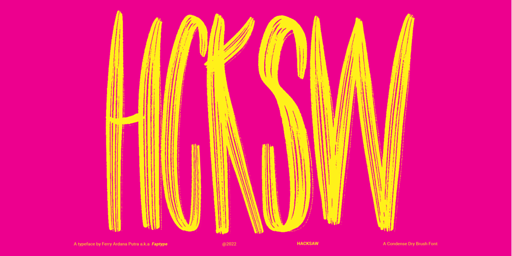 Hacksaw Brush font
