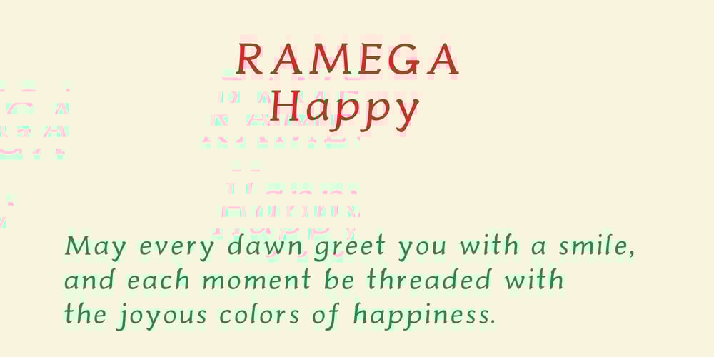 Ramega Happy font