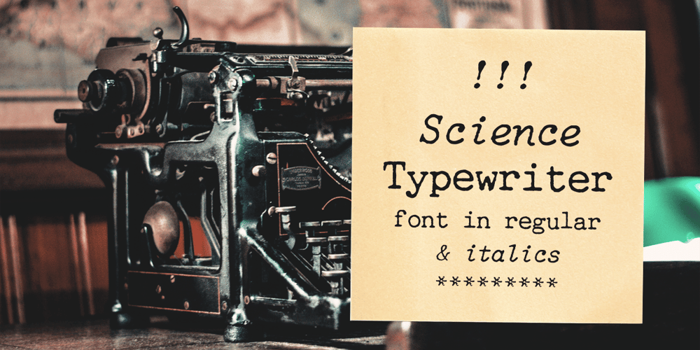 Science Typewriter font