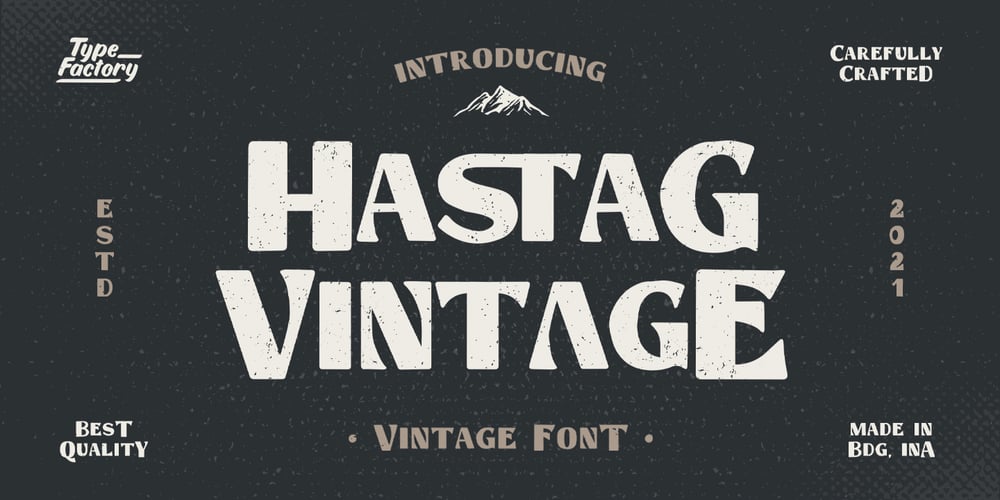Hastag Vintage font