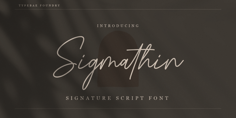 Sigmathin font