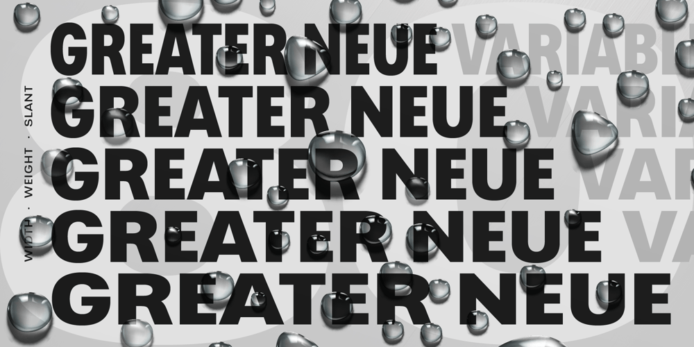 Greater Neue Variable font