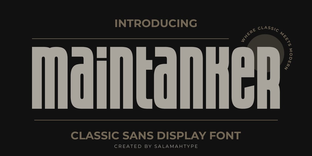 Maintanker font