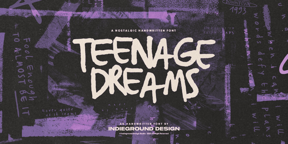 Teenage Dreams font