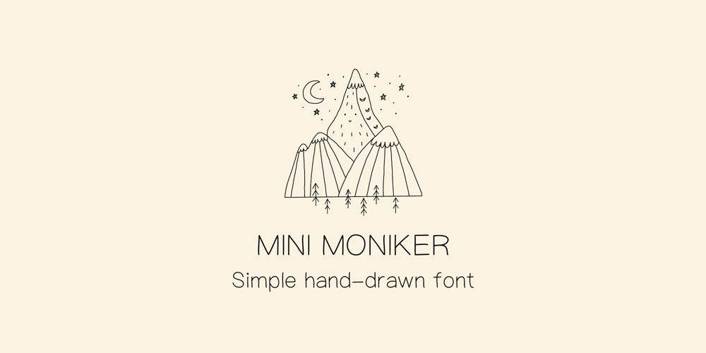 Mini Moniker font