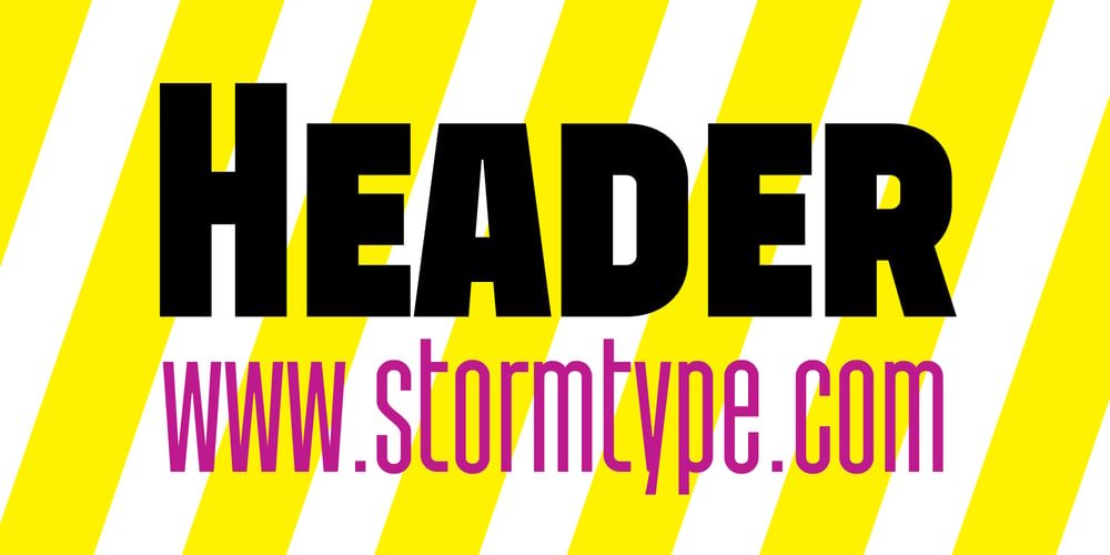 Header font