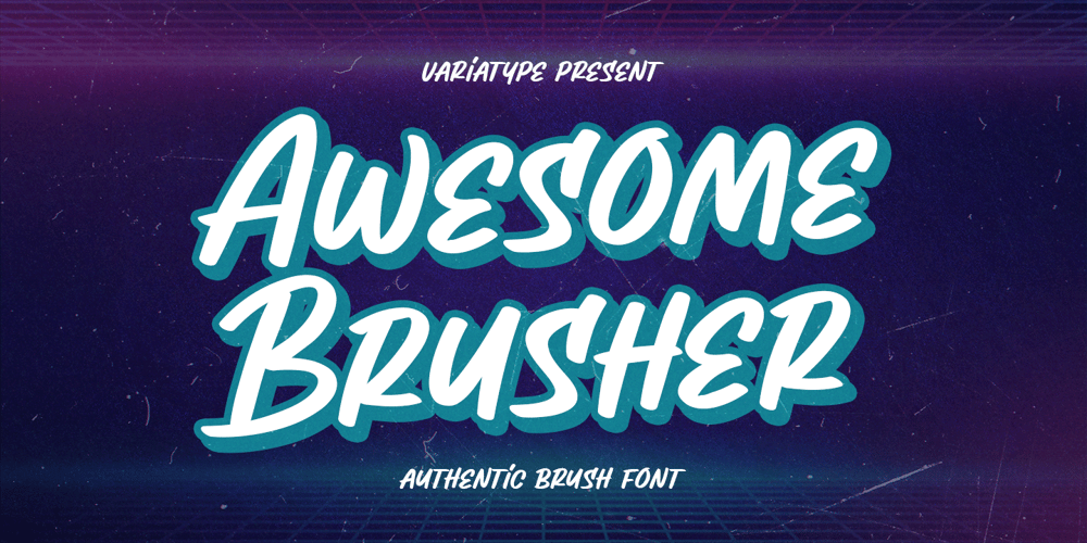Awesome Brusher font