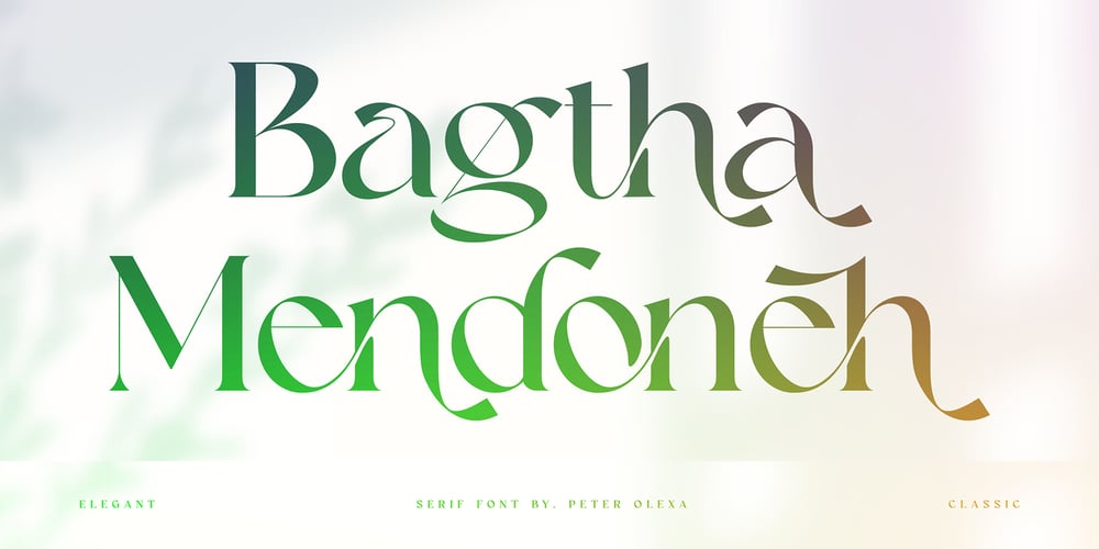 Bagtha Mendoneh font
