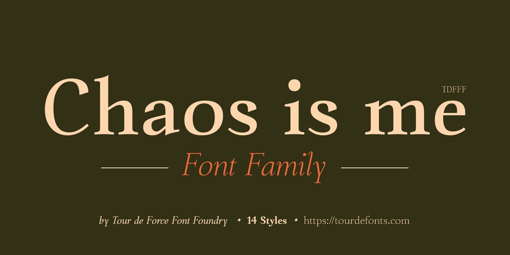 Chaos is me font