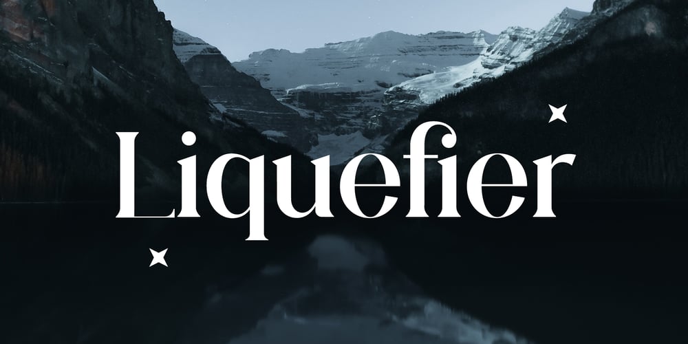 Liquefier font