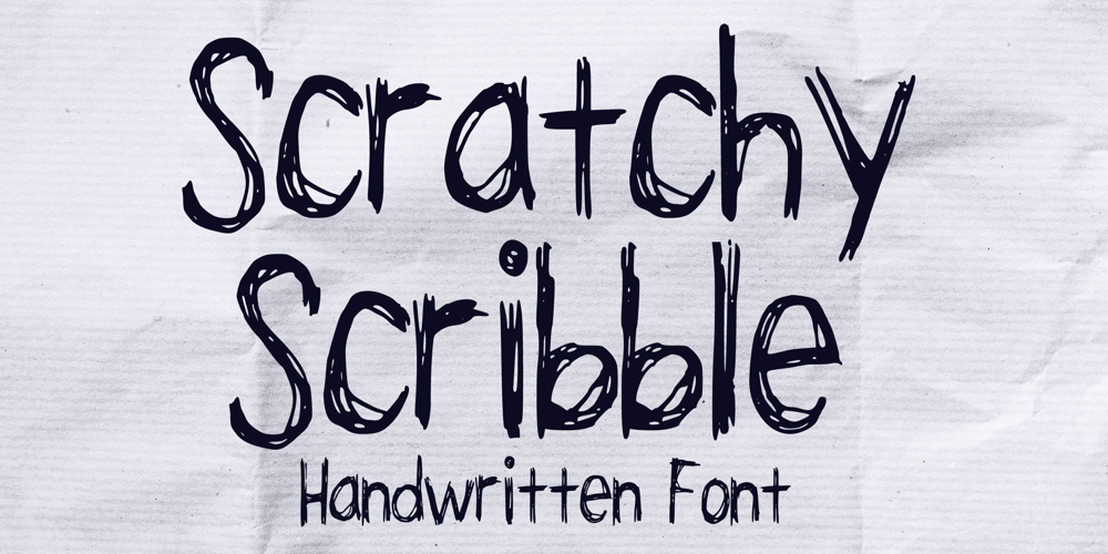 Scratchy Scribble font