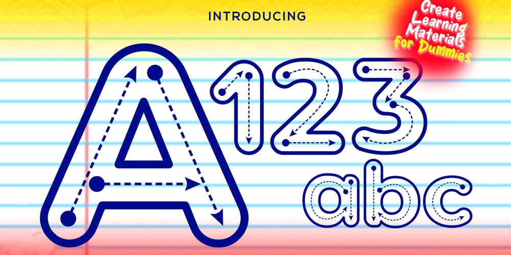 BIG Alphabet Tracing font