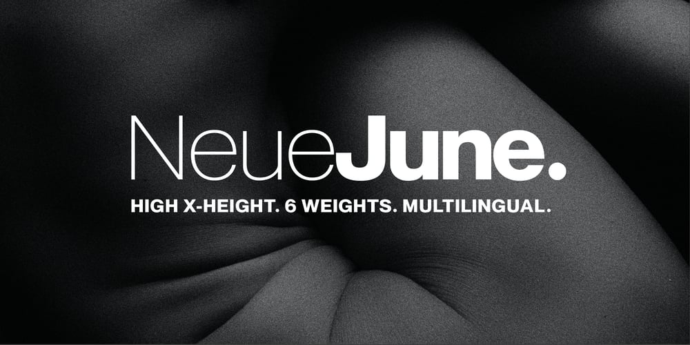 Neue June font