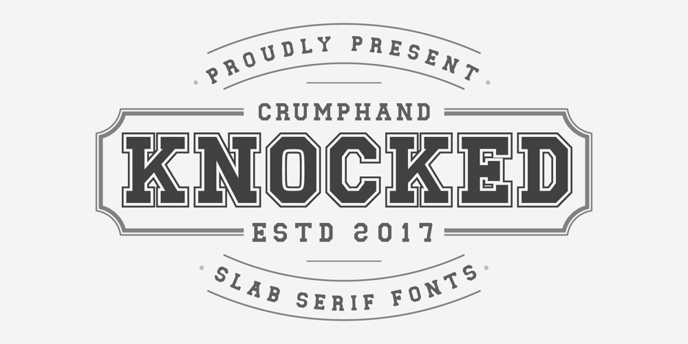 Knocked font