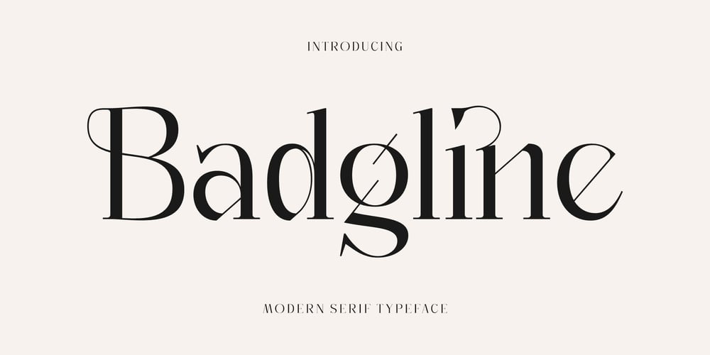 Badgline font