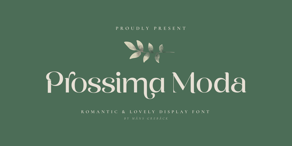 Prossima Moda font