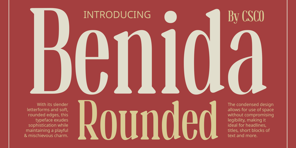 Benida Rounded font