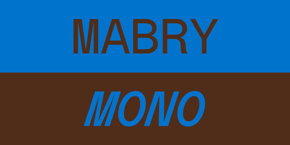 Mabry Mono font