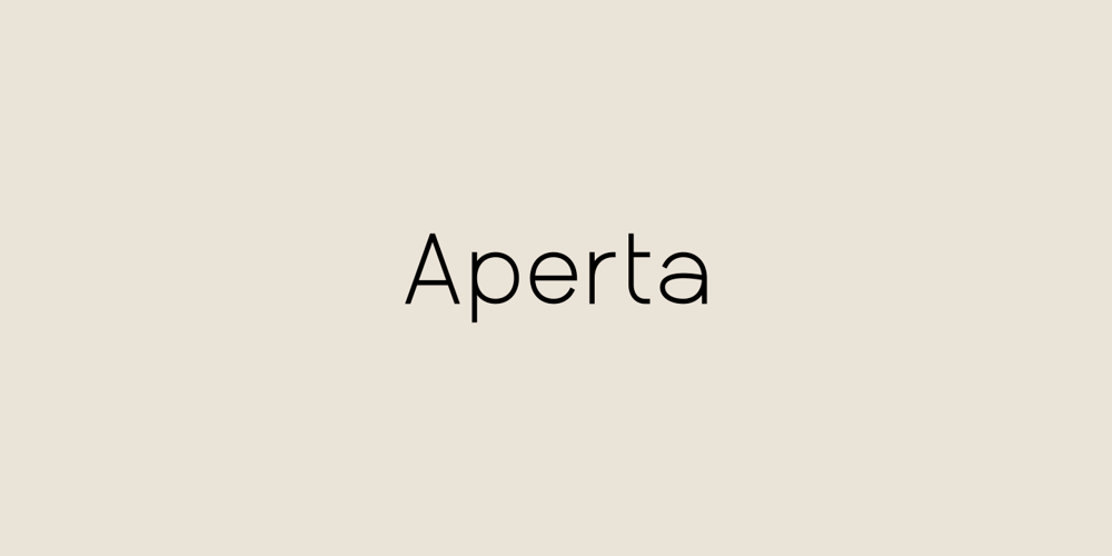 Aperta font