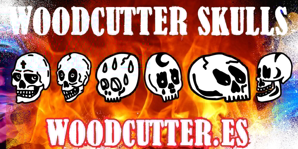 Woodcutter Skulls font