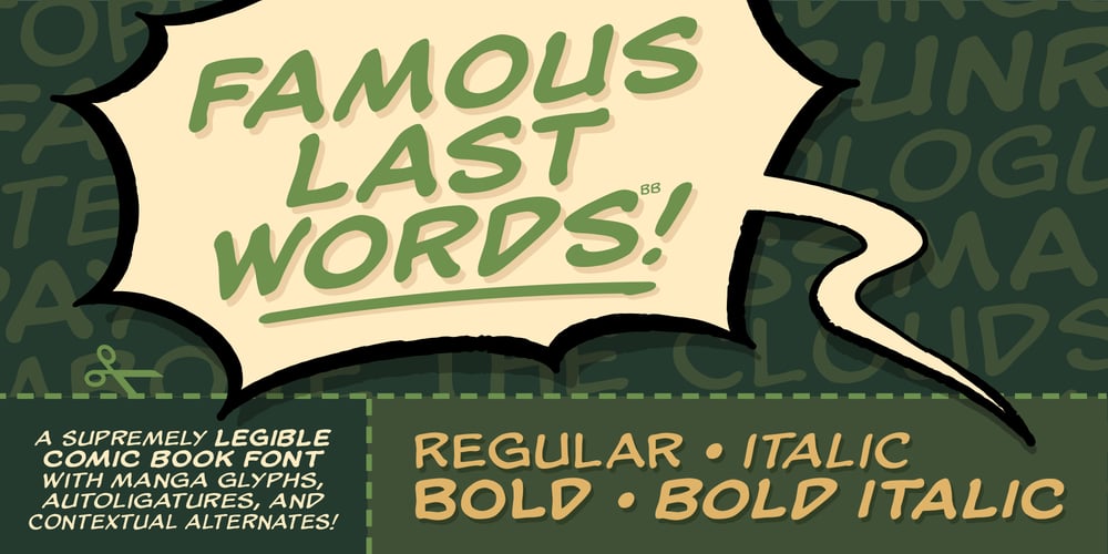 Famous Last Words BB font