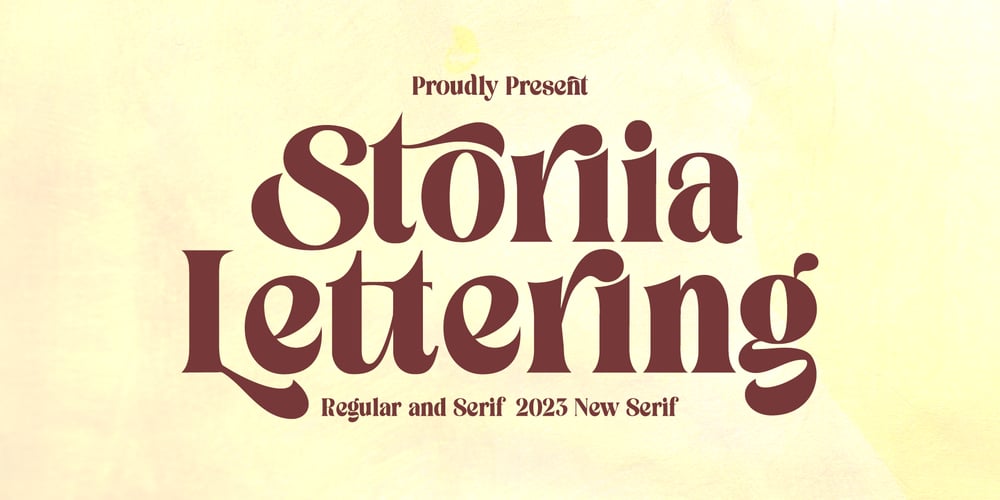 Storia Lettering font