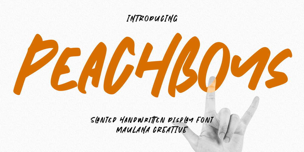 Peachboys Handwritten Font font