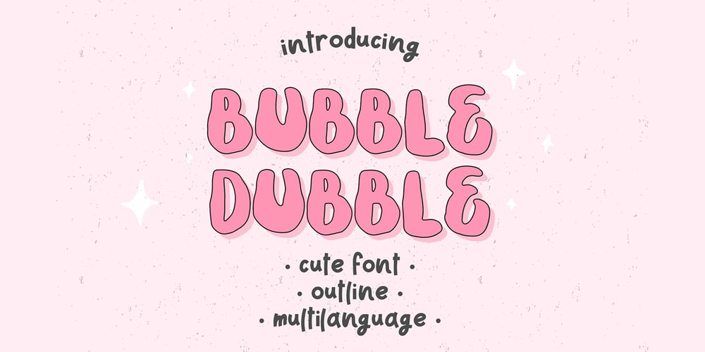 Bubble Dubble family font