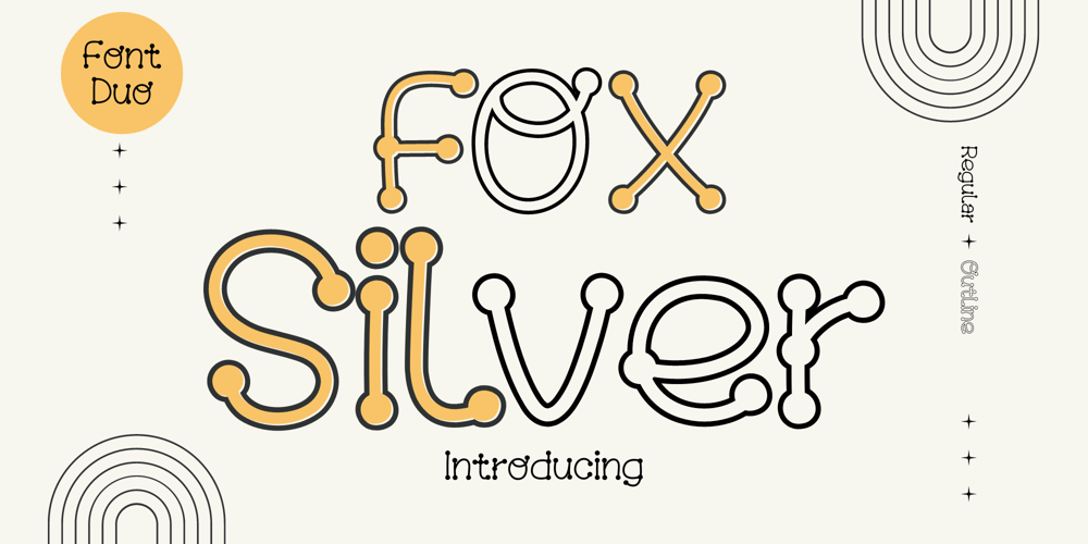 Fox Silver Outline font