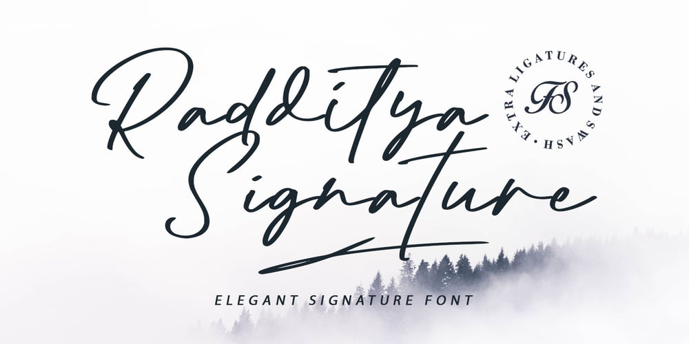 Radditya Signature font