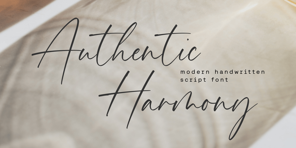 Authentic Harmony font