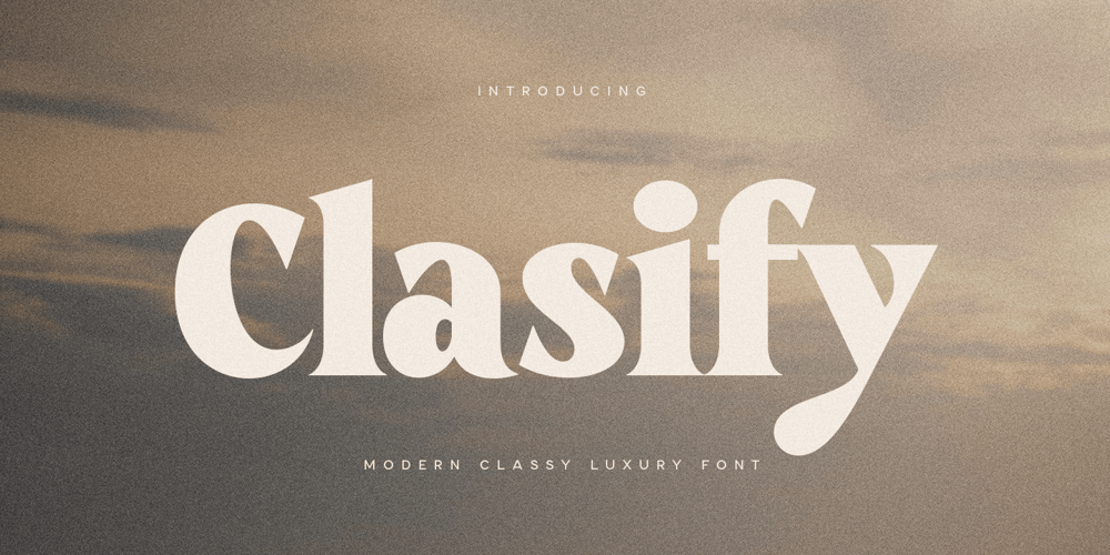 Clasify font