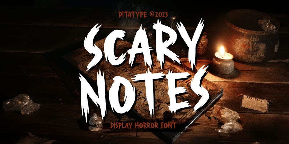 Scary Notes font