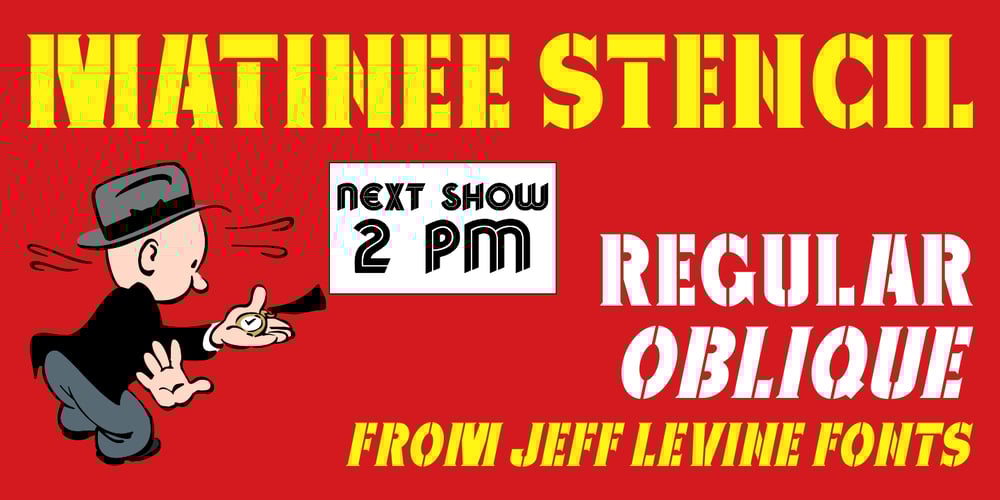 Matinee Stencil JNL font