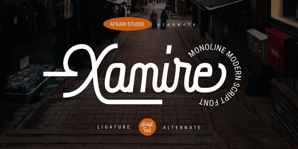 Xamire Monoline font