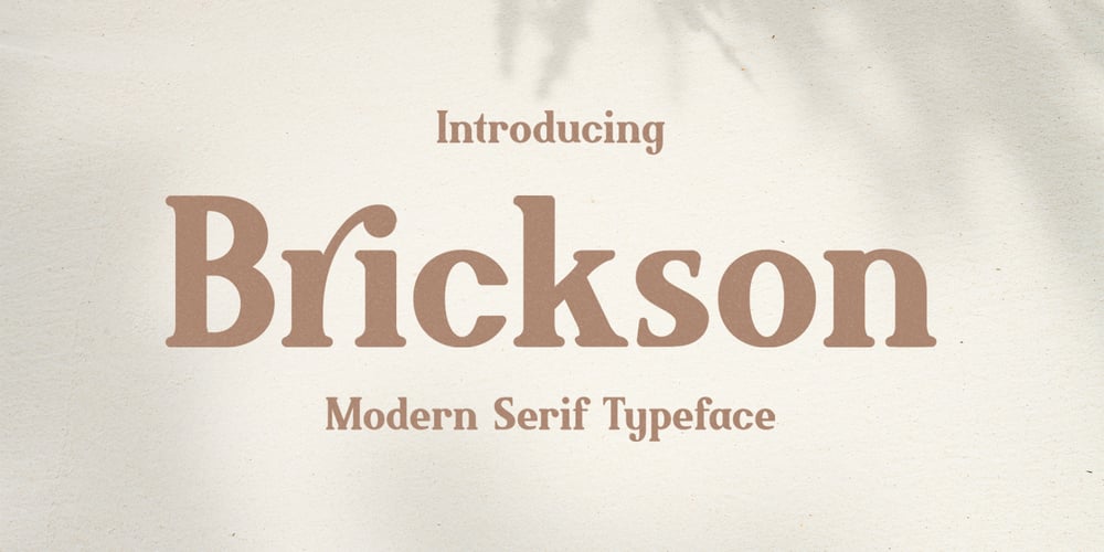 Brickson font