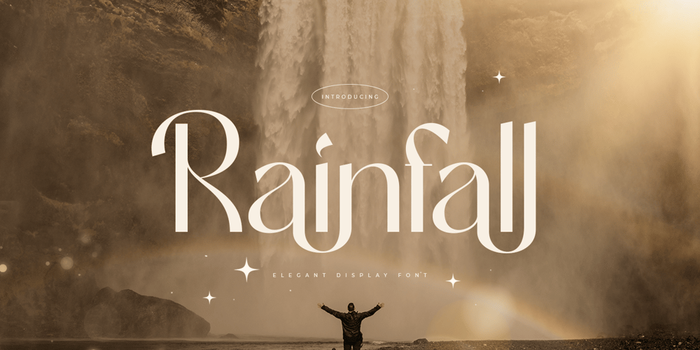 Rainfall font