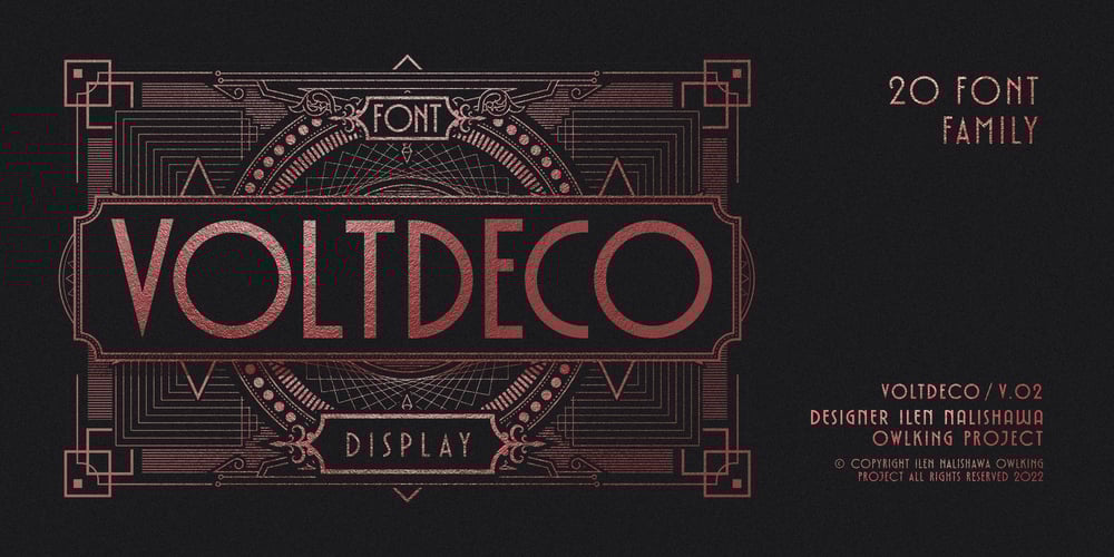 Voltdeco V02 font