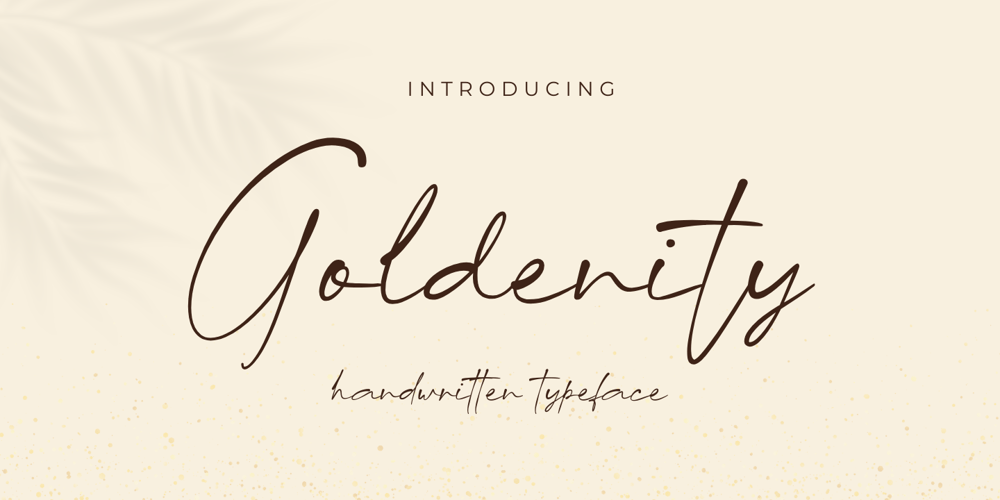 Goldenity font