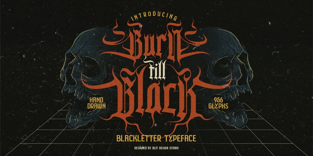 Burn till Black font