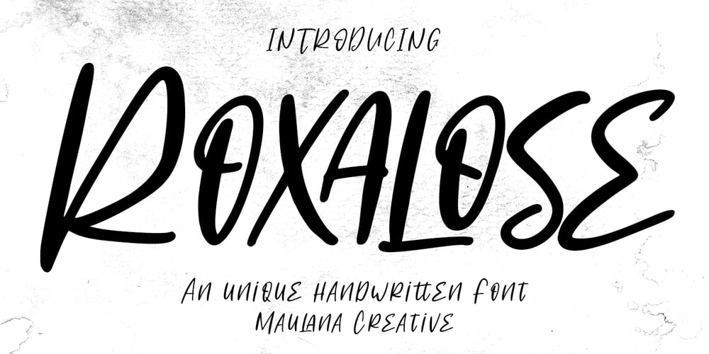 Roxalose font