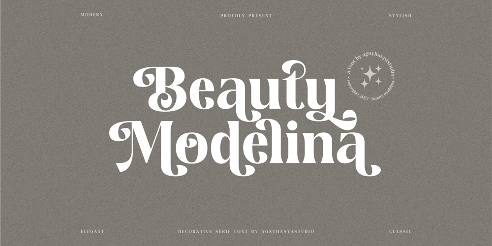 Beauty Modelina font