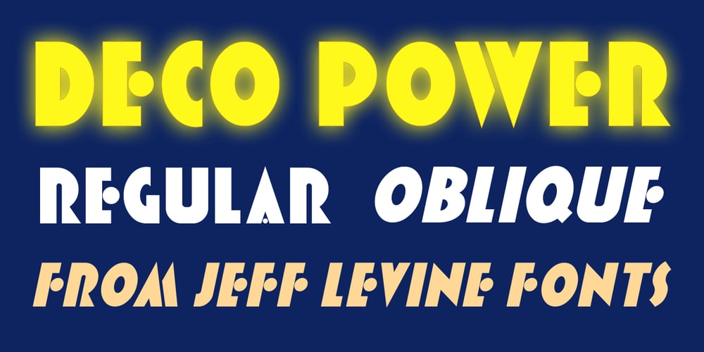 Deco Power JNL font