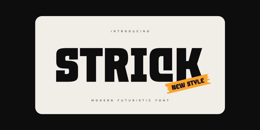 Strick font