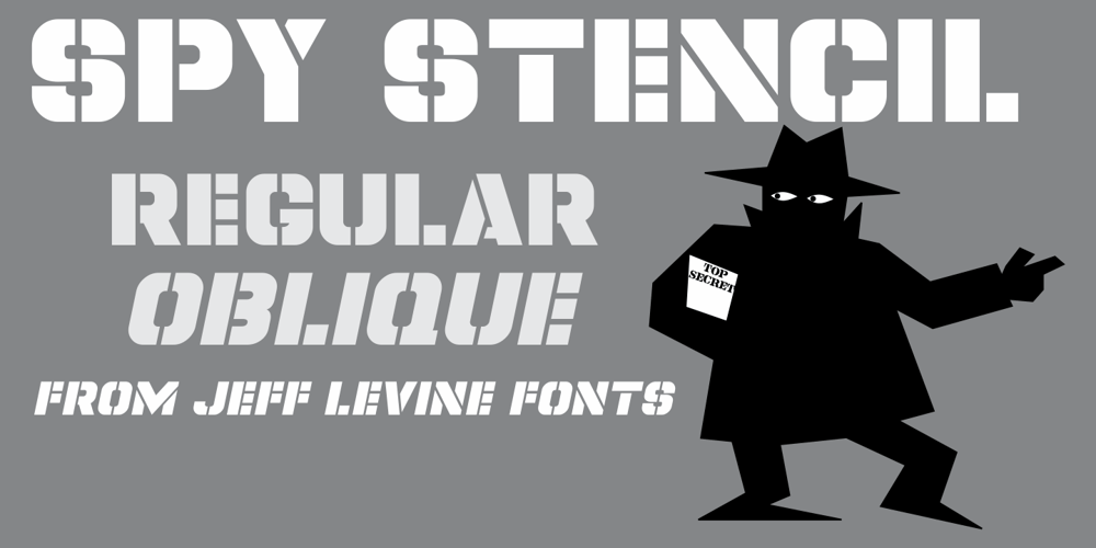 Spy Stencil JNL font