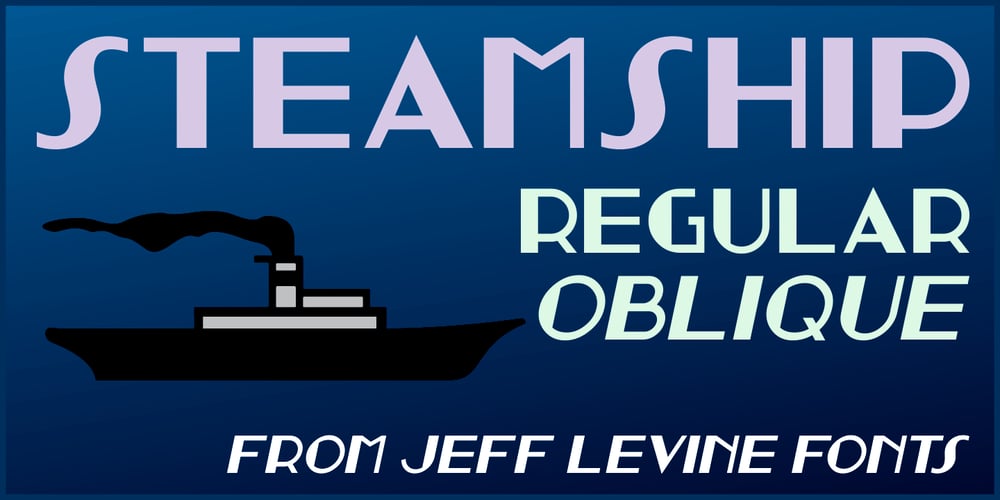Steamship JNL font