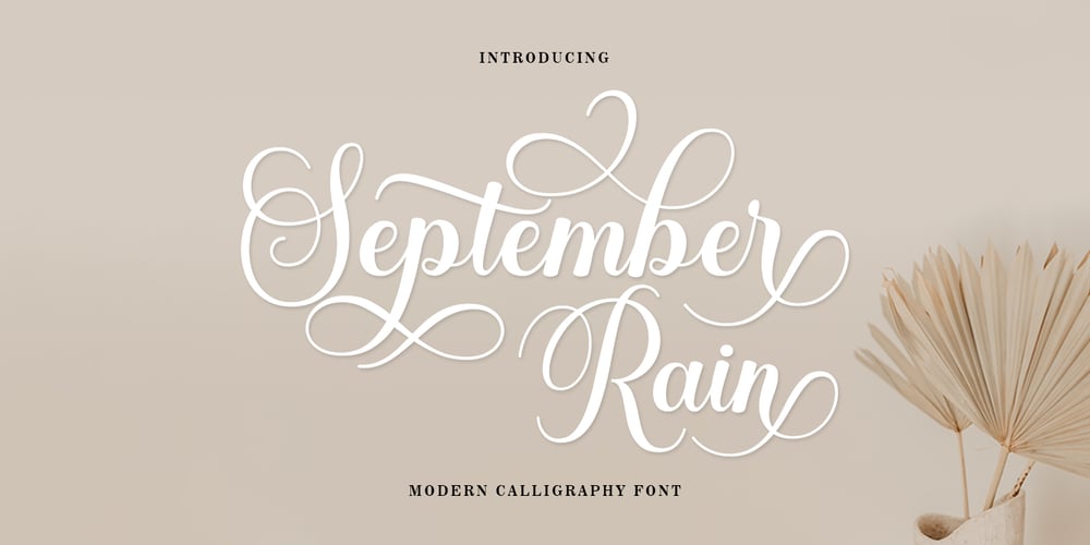 September Rain Script font