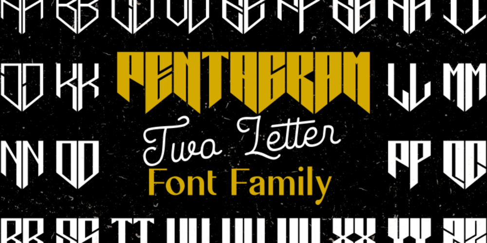 Pentagram Two Letter font