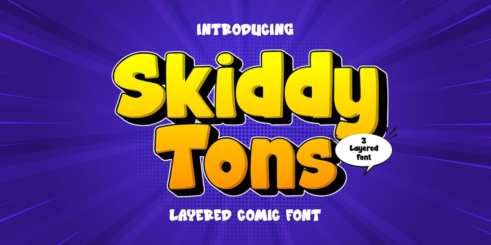 Skiddy Tons 3d Font font